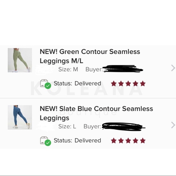 NEW! Green Contour Seamless Leggings M/L - Picture 7 of 9